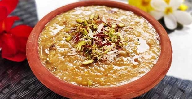 Godhi huggi sweet dish